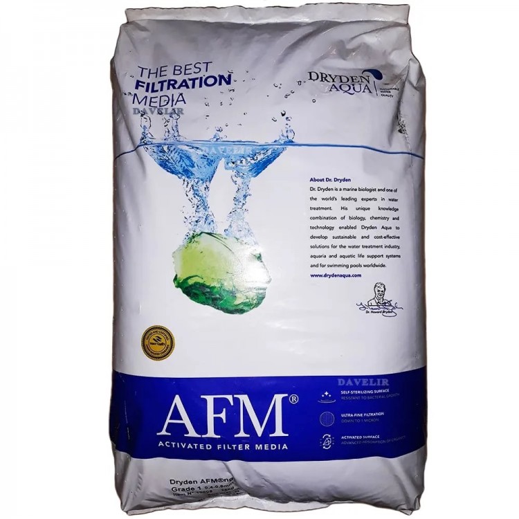 Активированный фильтрующий стеклянный песок AFM ng фракция 1: размер 0,4 — 0,8 мм, мешок 25кг