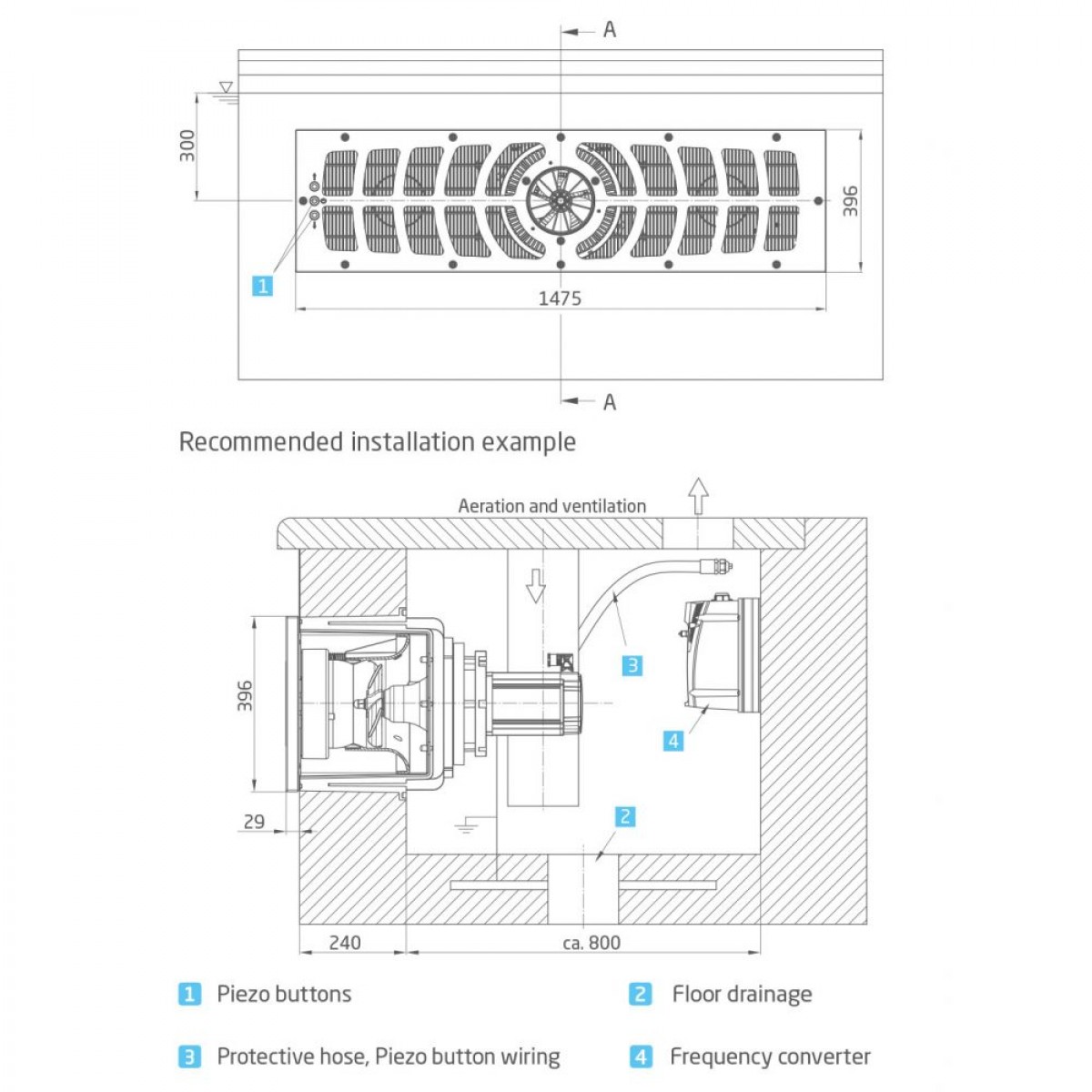 Противоток Speck Badu Jet Turbo Pro Design 1/2, 150 - 350 м3/ч (380 В) (комплект: насос, закладная, щит+пульт)