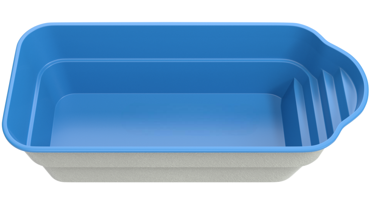 Композитный бассейн "Forte" 700 х 300 х 170  см  глубиной 165 см, прямоугольник морозоустойчивый