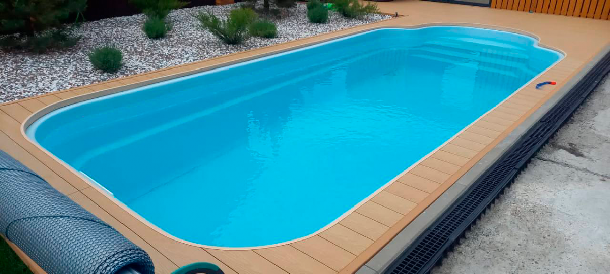 Композитный бассейн "Forte" 700 х 300 х 170  см  глубиной 165 см, прямоугольник морозоустойчивый