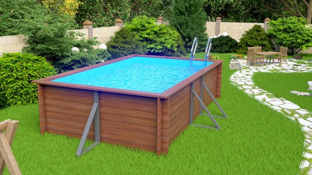 Деревянный сборный бассейн "Китой" 500 х 300 х 115 см от Кристалл глубиной 115 см, прямоугольник морозоустойчивый