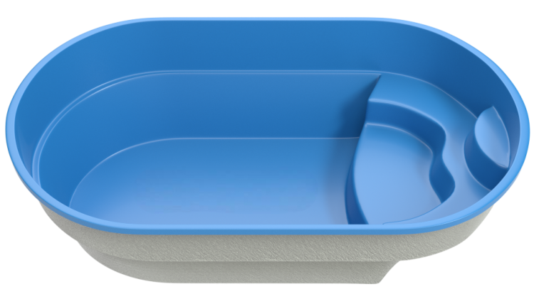 Композитный бассейн "Legato" 520 х 280 х 140  см  глубиной 140 см, овал морозоустойчивый