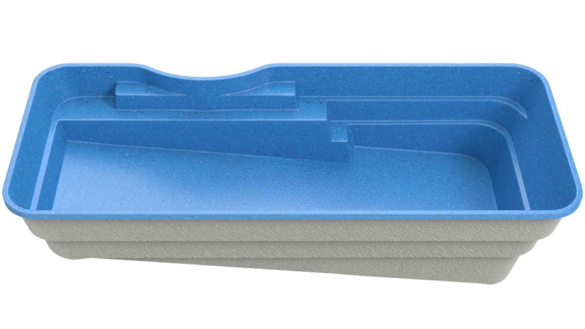 Композитный бассейн "March" 900 х 350  см  глубиной 101 х 180 см, прямоугольник морозоустойчивый