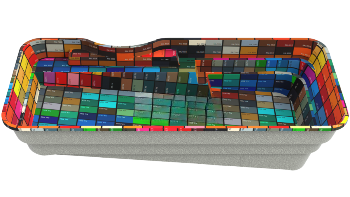 Композитный бассейн "March" 900 х 350  см  глубиной 101 х 180 см, прямоугольник морозоустойчивый