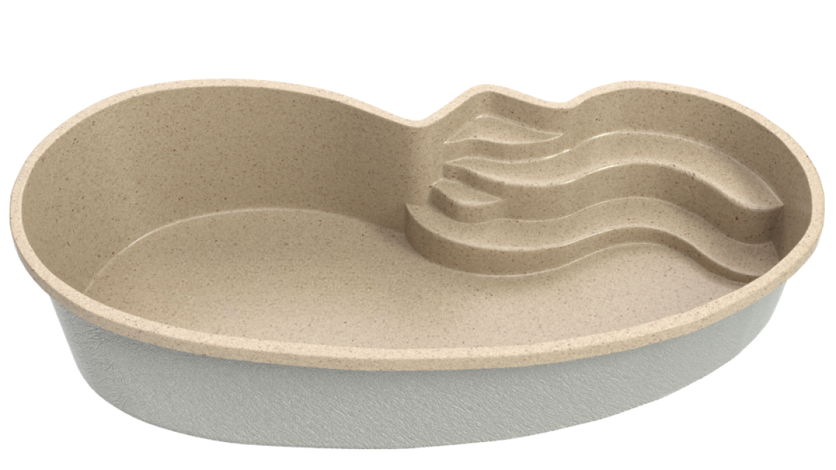 Композитный бассейн "Relax" 750 х 350  см  глубиной 100х162 см, овал морозоустойчивый