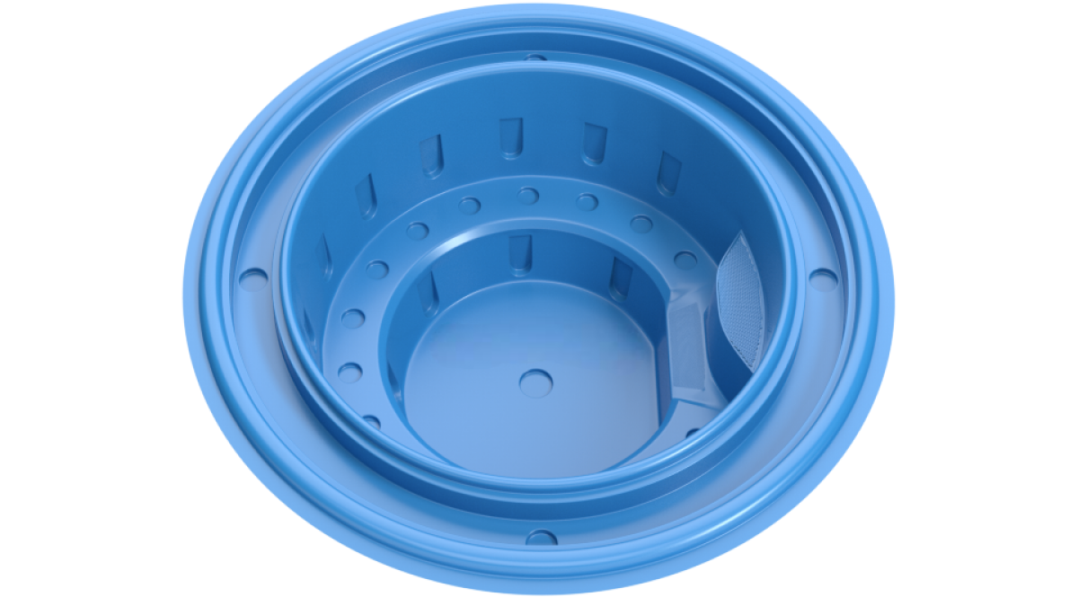 Композитный гидромассажный переливной SPA-бассейн "Rome" 300 х 300 х 120 см  глубиной 120 см, круглый морозоустойчивый