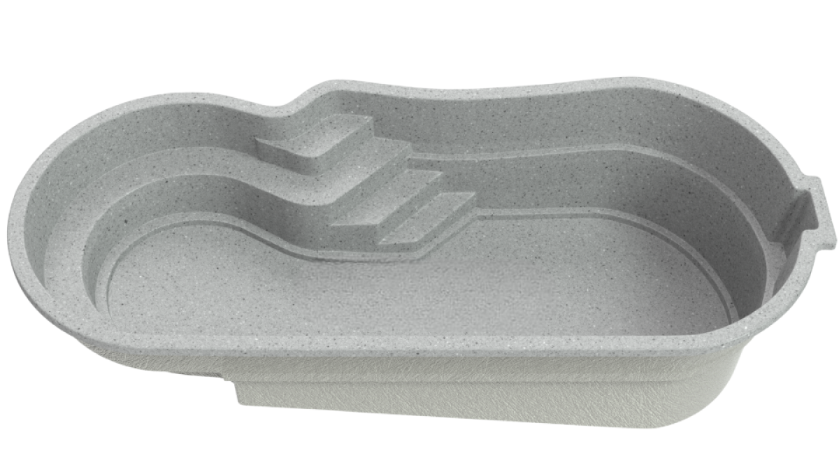 Композитный бассейн "Royal" 800 х 350  см  глубиной 101х165 см, овал морозоустойчивый