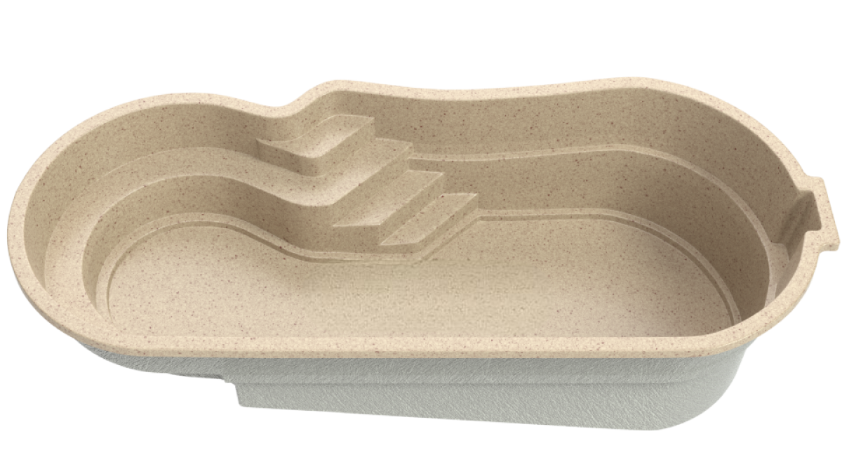 Композитный бассейн "Royal" 800 х 350  см  глубиной 101х165 см, овал морозоустойчивый