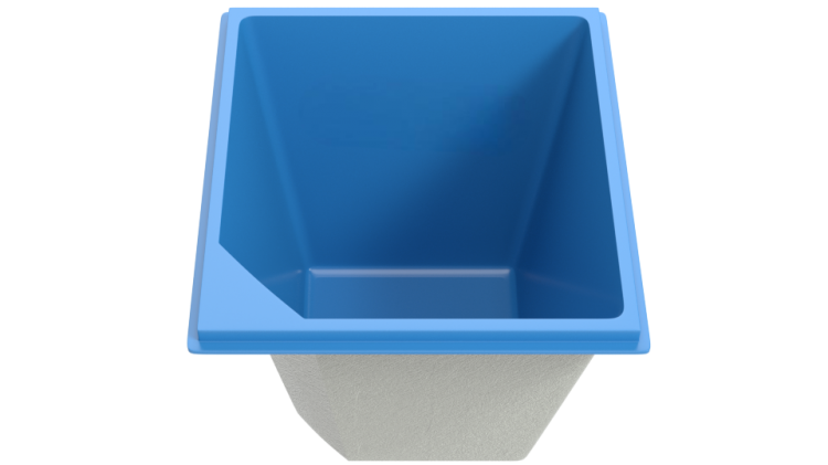 Композитная купель "Scandi" 215 х 215 х 165см  глубиной 165 см, квадратная морозоустойчивая