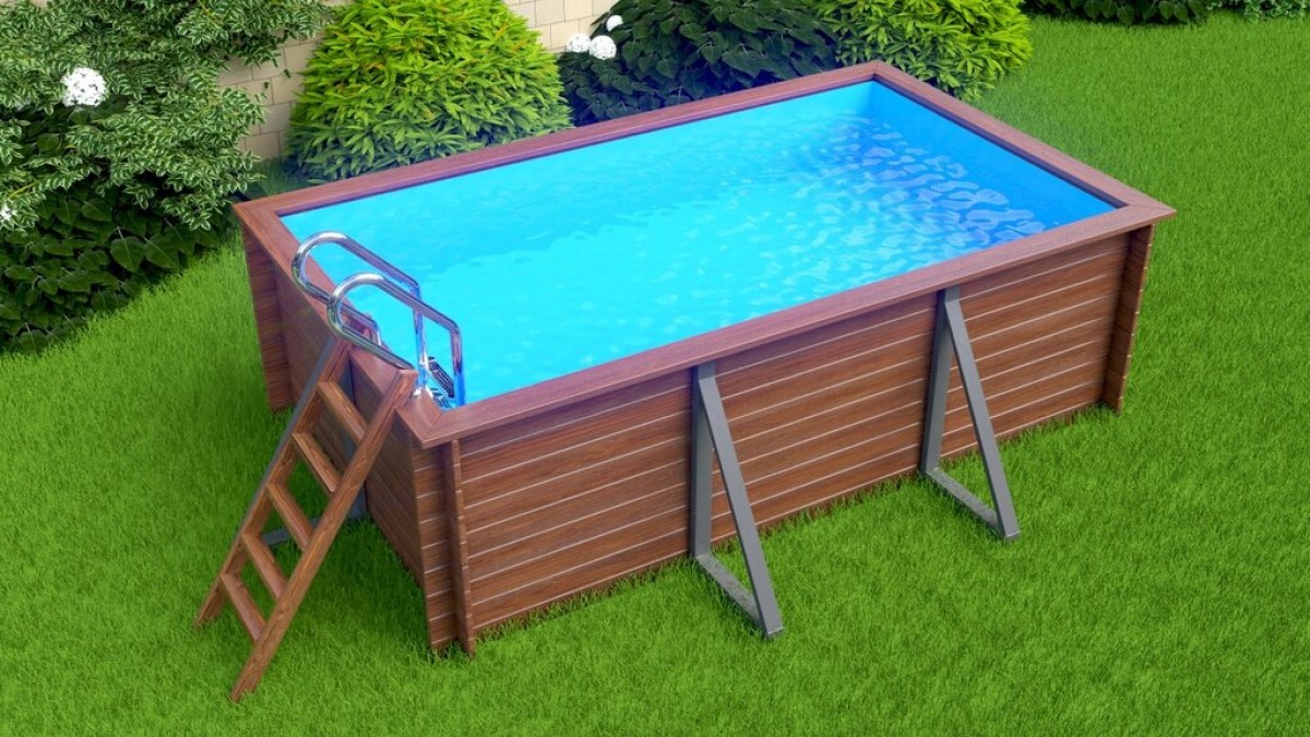 Деревянный сборный бассейн "Витим" 460 х 250 х 145 см от Кристалл глубиной 145 см, прямоугольник морозоустойчивый