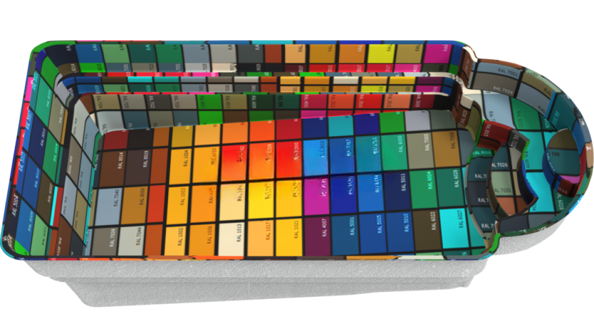 Композитный бассейн "Vivo" 800 х 340  см  глубиной 130 х 180 см, прямоугольник морозоустойчивый