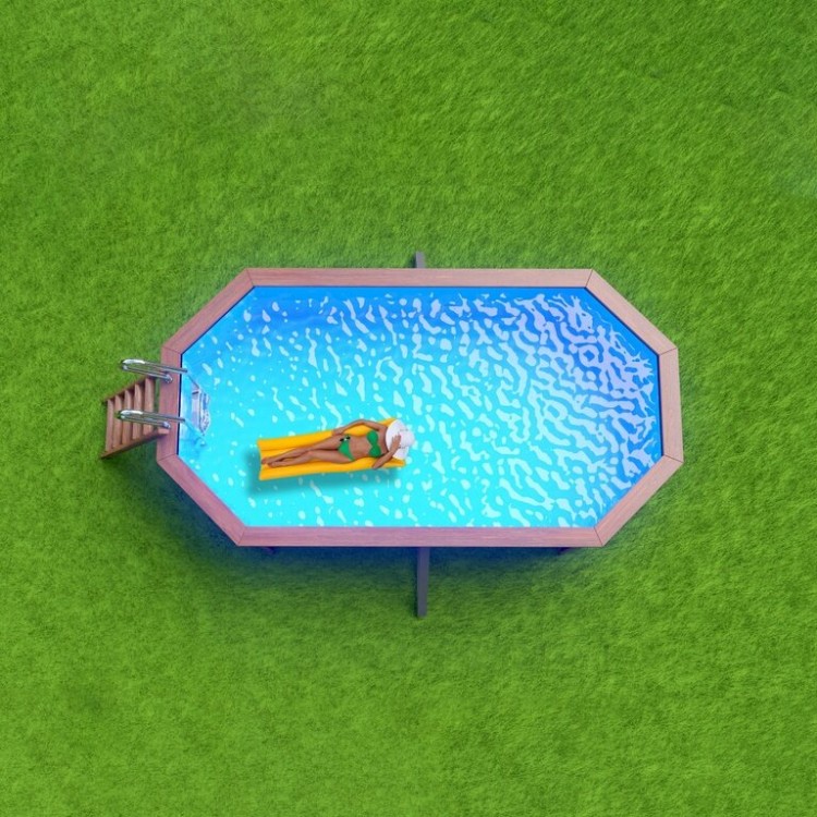 Деревянный сборный бассейн "Баргузин" 500 х 250 х 115 см от Кристалл глубиной 115 см, овальный морозоустойчивый