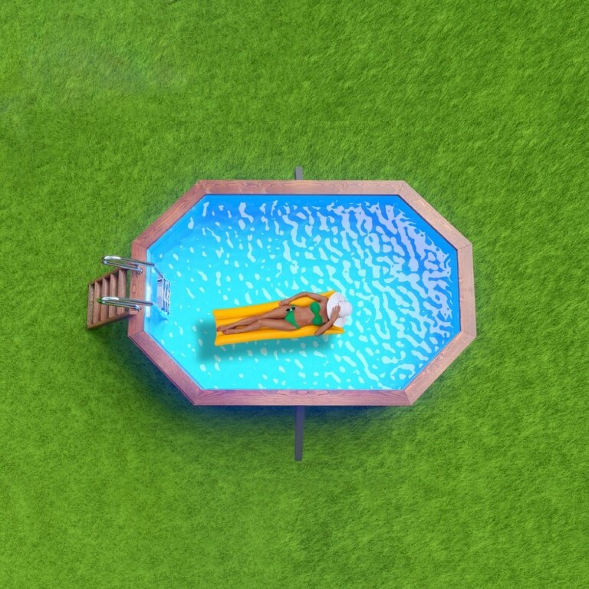 Деревянный сборный бассейн "Иркут" 400 х 250 х 145 см от Кристалл глубиной 145 см, овальный морозоустойчивый