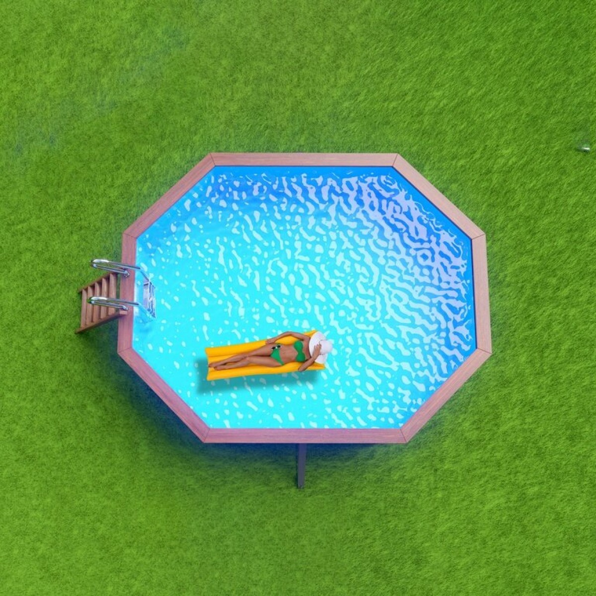 Деревянный сборный бассейн "Киренга" 465 х 370 х 130 см от Кристалл глубиной 130 см, овальный морозоустойчивый