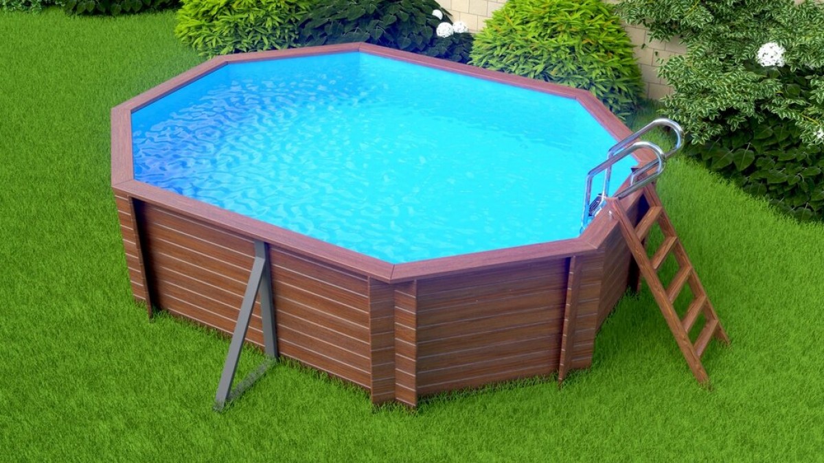 Деревянный сборный бассейн Селенга" 500 х 370 х 145 см от Кристалл глубиной 145 см, овальный морозоустойчивый