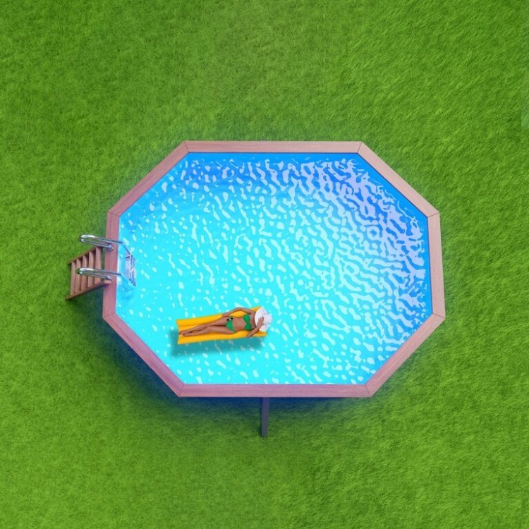 Деревянный сборный бассейн Селенга" 500 х 370 х 115 см от Кристалл глубиной 115 см, овальный морозоустойчивый