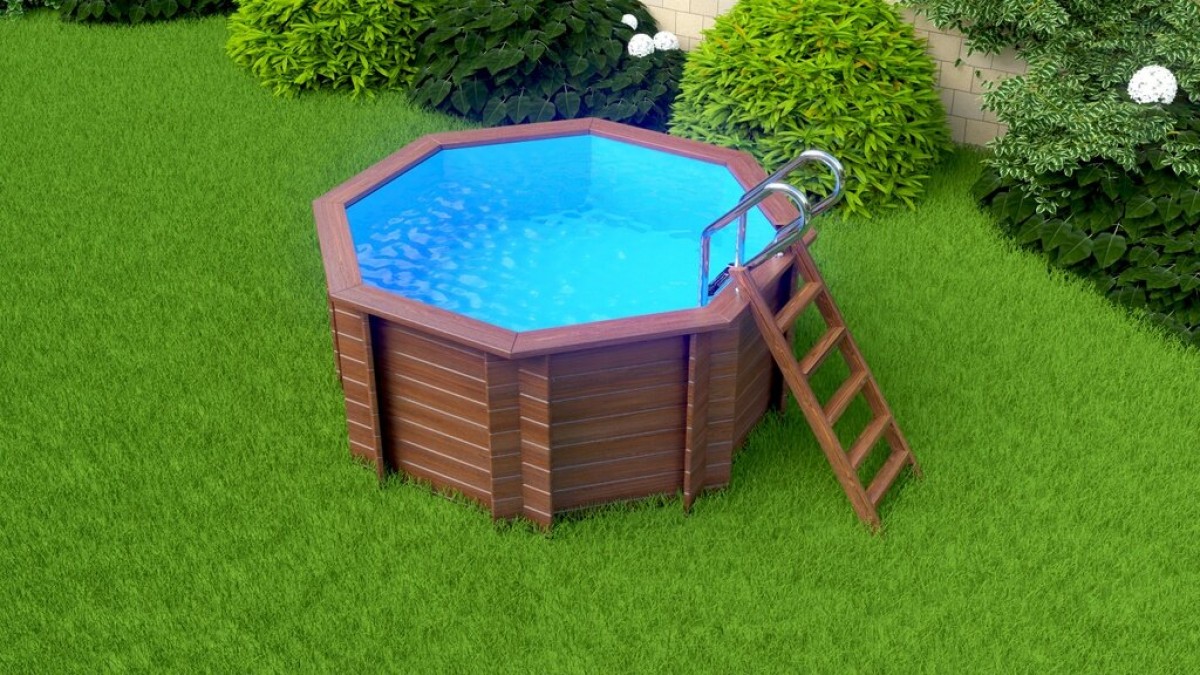 Деревянный сборный бассейн "Ханхой" 250 х 250 х 115 см от Кристалл глубиной 115 см, круглый морозоустойчивый