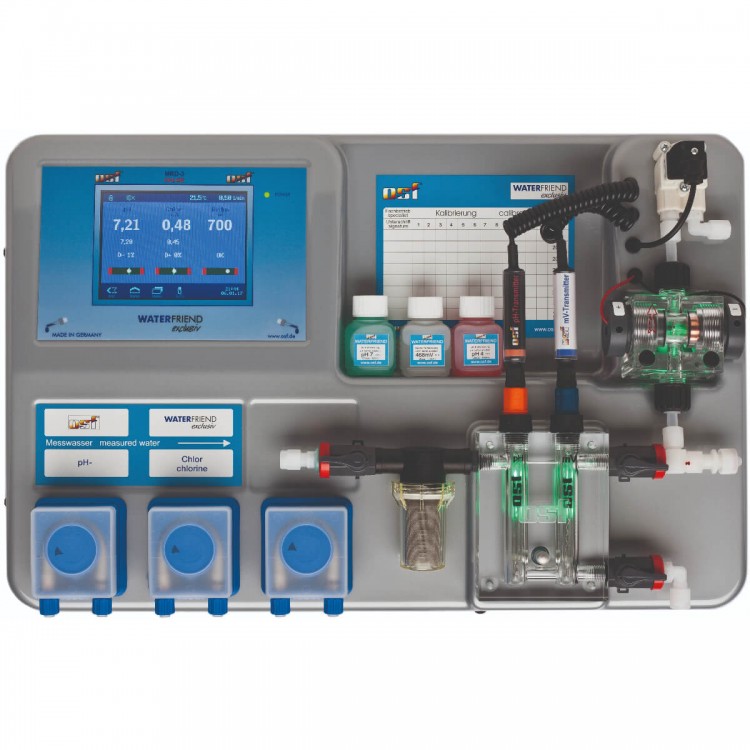 Станция дозирования OSF Waterfriend Exclusiv MRD-3 (Cl, pH, Rx), дисплей 5,7", 3 насоса, LAN - 310.000.0860