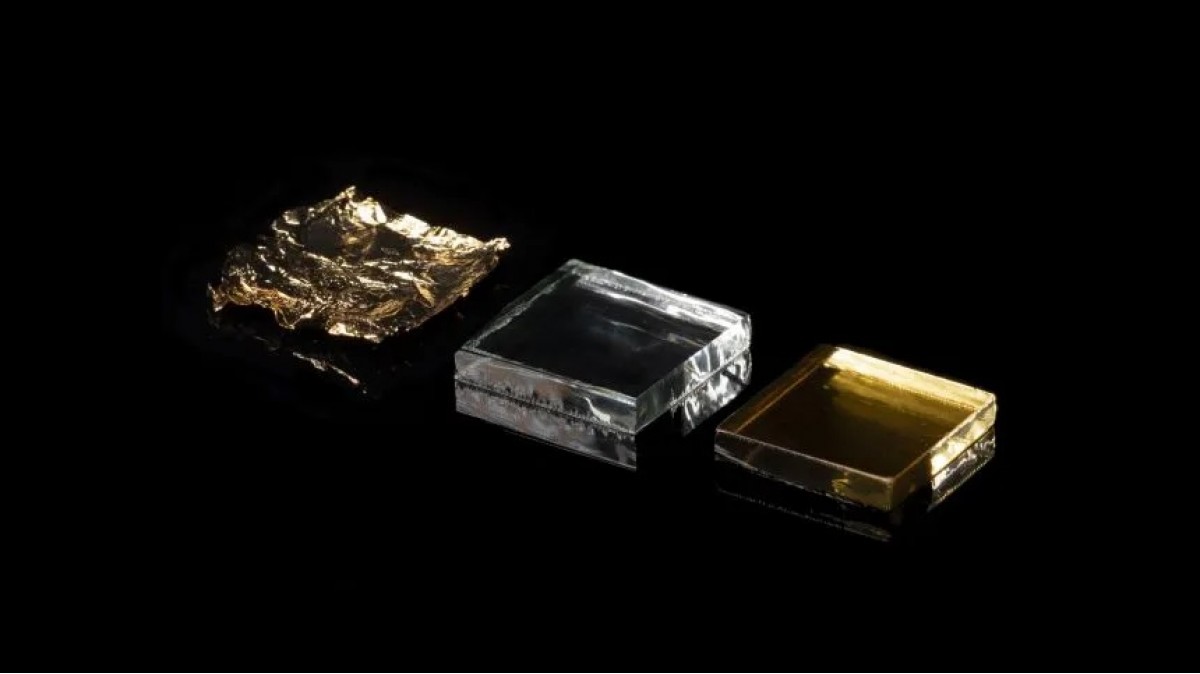 Мозаика стеклянная однотонная Ezarri Gold литое 24-каратное золото