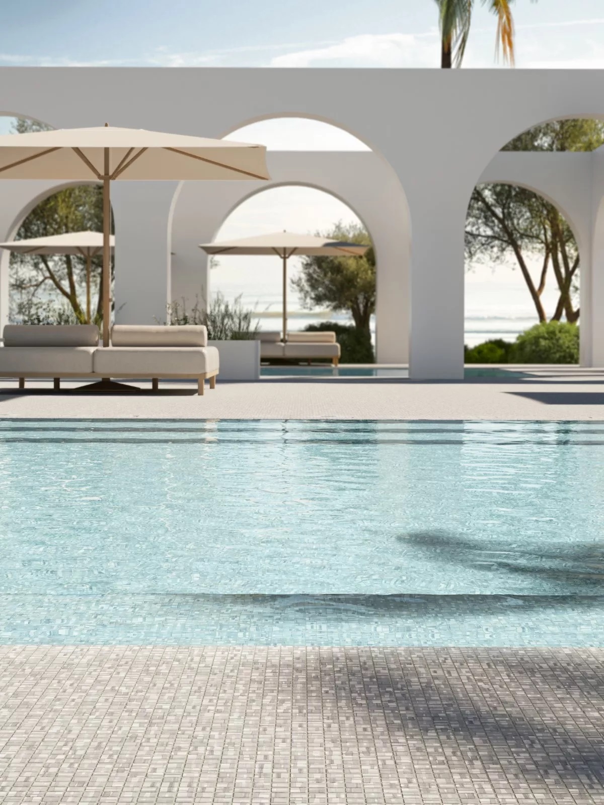 Стеклянная мозаичная смесь Ezarri Aquarelle Stripes 25