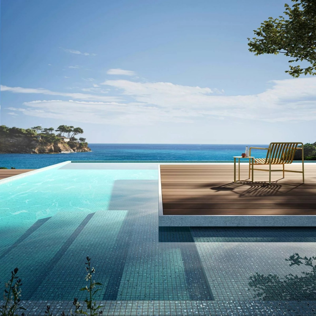 Стеклянная мозаичная смесь Ezarri Terrazzo Teal 25