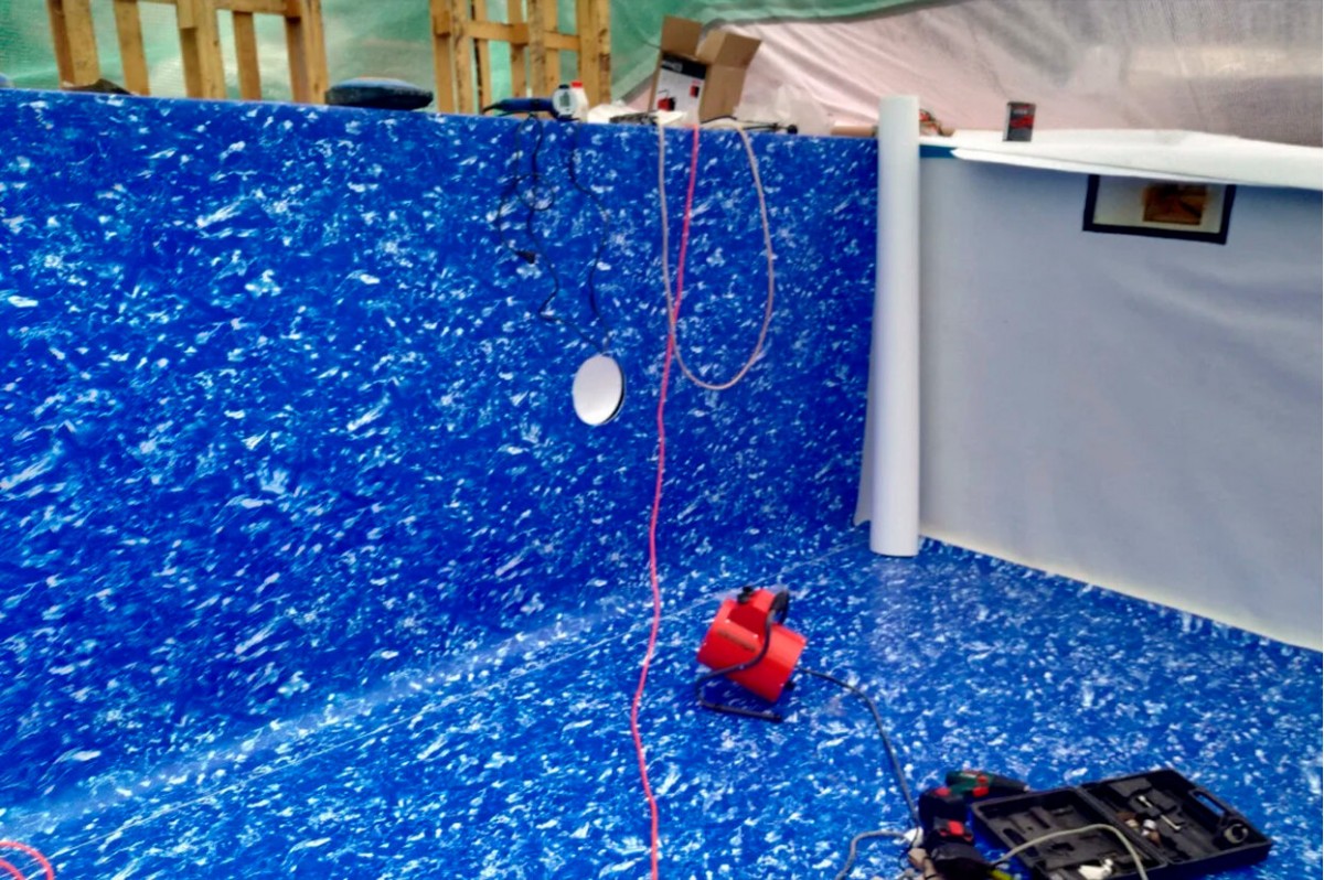 Пленка для бассейна ПВХ 1,65х25,00м "Alkorplan-3000", "Marble", мрамор/35417213