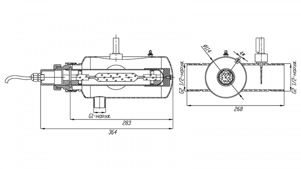 Установка УФ-обработки воды UVM-600 LITE с лампами среднего давления
